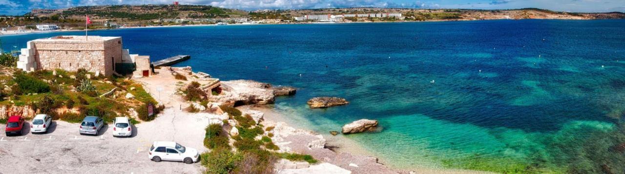 Beachfront With Seaviews Apartment No56 Award Winner Unbeatable Location For Closeness To The Sea Ideal For Guests Looking For Winter Spring And Autumn Breaks In Sunny Malta Also Ideal For Coastal Hikers Mellieħa Esterno foto