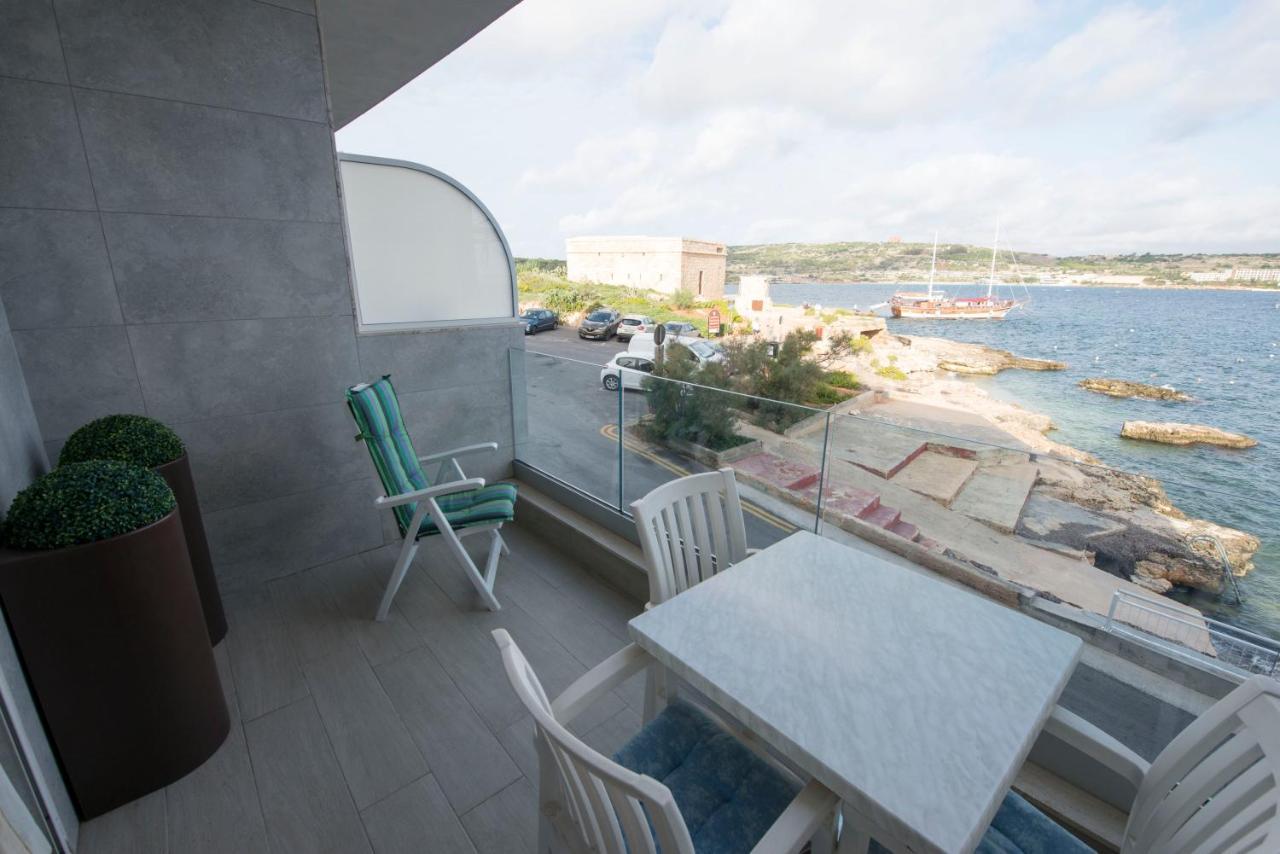 Beachfront With Seaviews Apartment No56 Award Winner Unbeatable Location For Closeness To The Sea Ideal For Guests Looking For Winter Spring And Autumn Breaks In Sunny Malta Also Ideal For Coastal Hikers Mellieħa Esterno foto